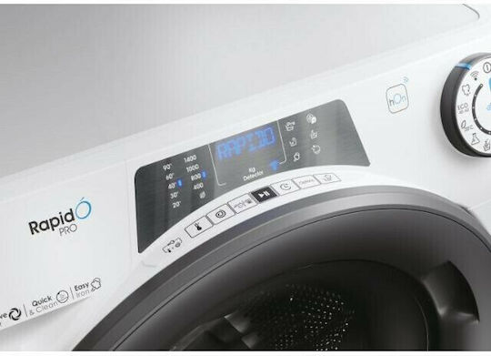 Candy Washing Machine 9kg with Steam Technology 1400 Rounds Snap & Wash RP 496BWMR/1-S