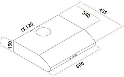 MultiHome MH-6683 930-002-6683 Свободностоящ аспиратор 60см Инокс