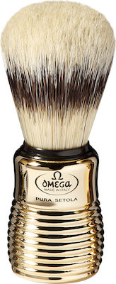 Omega 11205 Shaving Brush with Boar Hair Bristles Beige