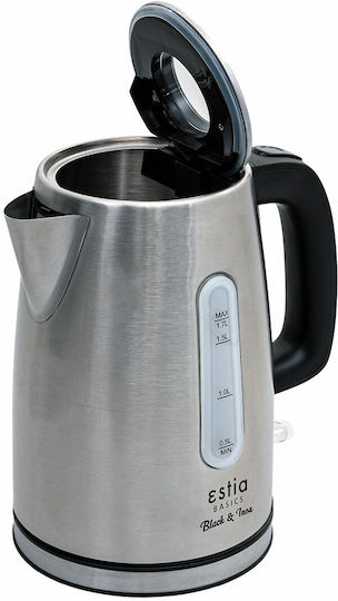 Estia Infinity Inox Електрическа Кана 1.7л 2200W Сребриста