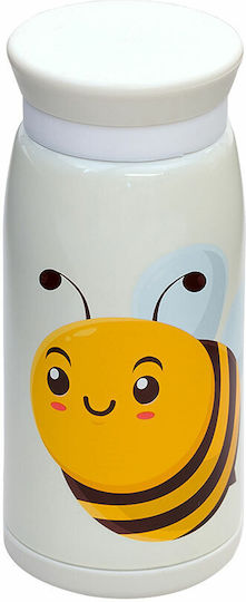 Estia Simple Kids Kids Water Bottle Thermos Plastic Non Spill Bee 350ml