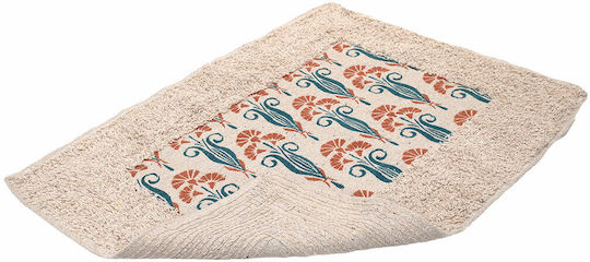 Estia Πατάκι Μπάνιου Βαμβακερό Floral 02-11239 Μπεζ 40x60εκ. Estia Πατάκι Μπάνιου Βαμβακερό Floral 02-11239 Μπεζ 40x60εκ.