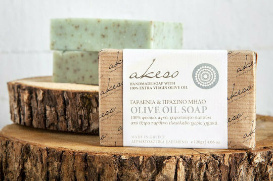 Akeso Gardenia & Green Apple Χειροποίητο Σαπούνι με Λεβάντα 120gr