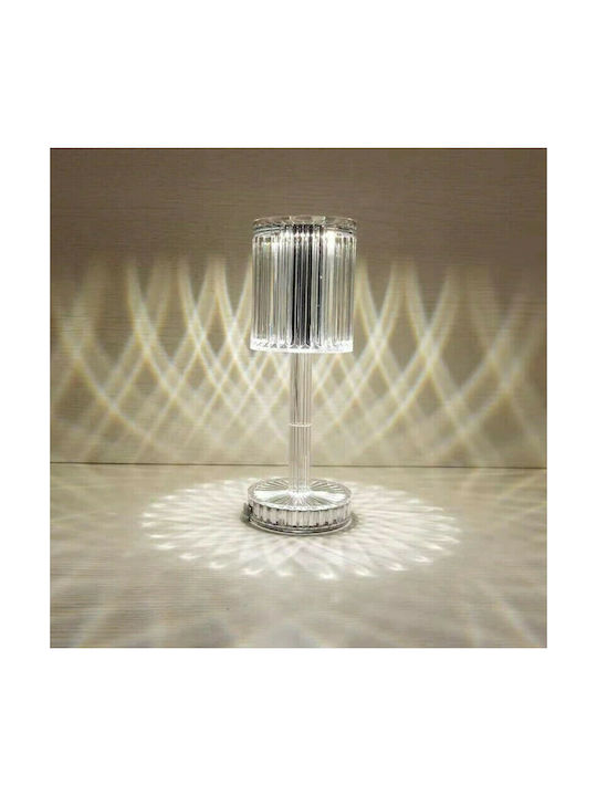 Spot Light Metal Table Lamp LED with Silver Shade and Base