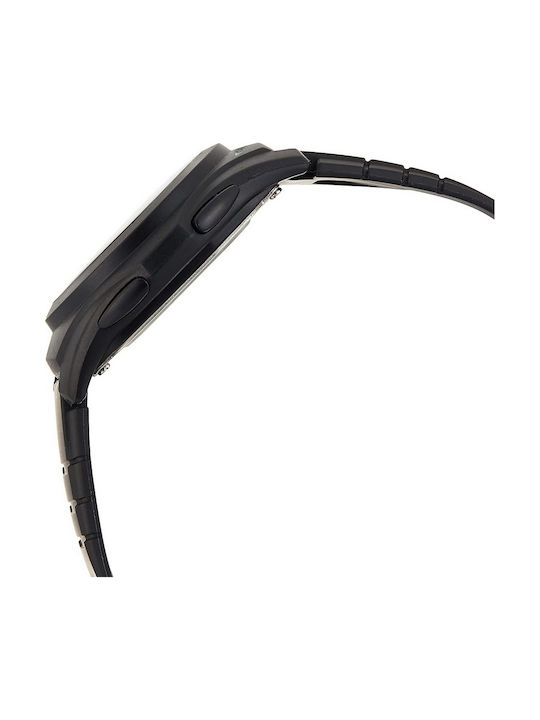 Casio Digital Herrenuhr 40mm Batterie mit Schwarz Kautschukarmband