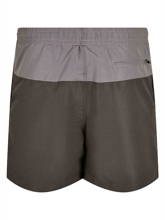 Urban Classics Herren Badebekleidung Shorts Black Bird / Asphalt Gestreift