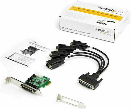 StarTech PCIe Card with 4 RS232 DB9 Serial Ports