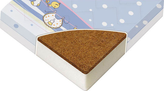Lorelli Mattress Crib Yellow with Coconut Fiber 60cmx120cmx10cm