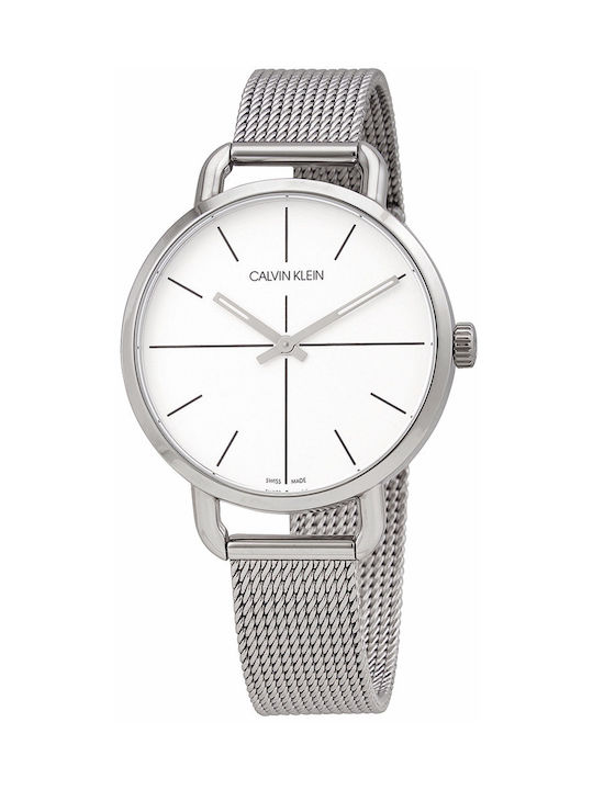 Calvin Klein Stainless Steel Bracelet Even Small Watch with Metal Bracelet Silver