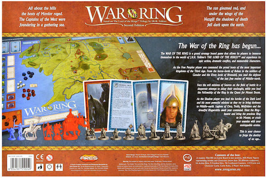 Настолна игра War of the Ring 2nd Edition за 2-4 играчи 14+ години (EN) Ares Games