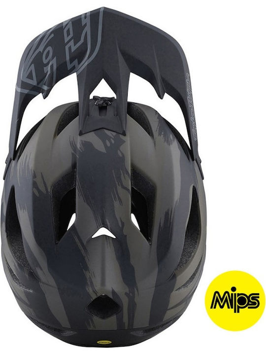 Troy Lee Designs Stage Full Face Каска за колоездене Mountain / Спускане по склона с MIPS защита Brush Camo Military