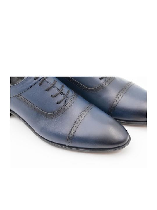 Cosi shoes Leather Men's Scarps 120-BLUE