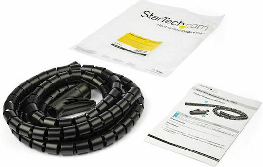 StarTech Spirală Cabluri 25mm 2.5m Negru 1buc