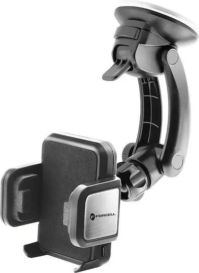 Forcell Chrome Car Mobile Mount with Adjustable Hooks Black