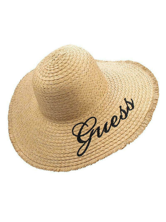 Guess Wicker Women's Floppy Hat Beige