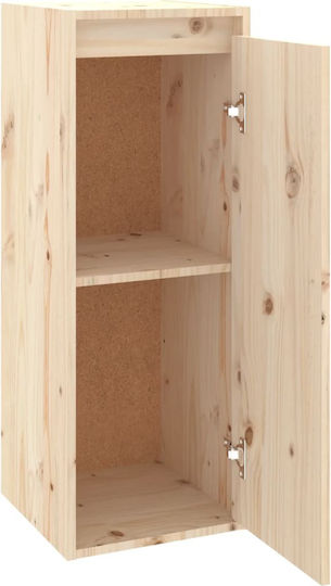 Висулка Шкаф За Дневна От Масивно Дърво Бежов 30x30x80см