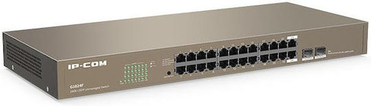 IP-COM G1024F Negestionat L2 Switch cu 24 Porturi Gigabit (1Gbps) Ethernet și 2 Porturi SFP
