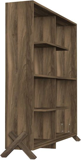 Bookcase Kos Dark Brown 112x22x115cm