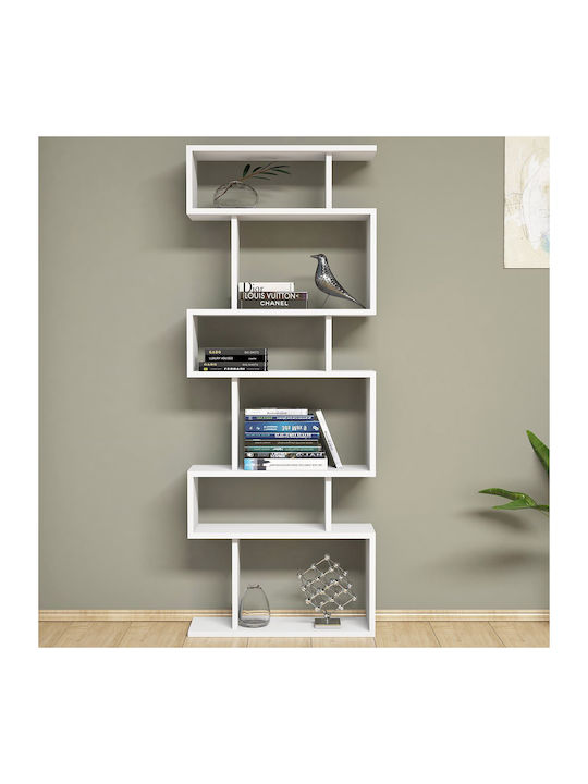 White Bookcase Blok 60x20x156cm
