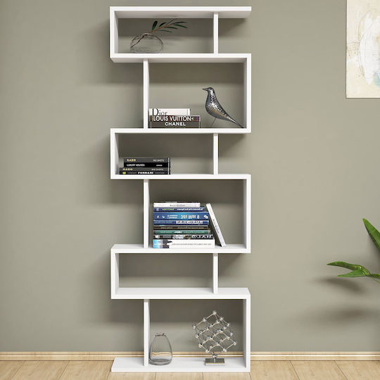 Bookcase Blok White 60x20x157cm