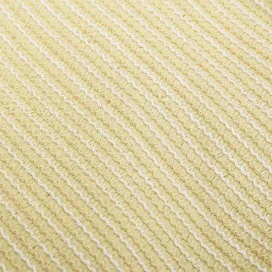 vidaXL Square Shade Sail Beige With Hoop 3x3m 160gr/m²