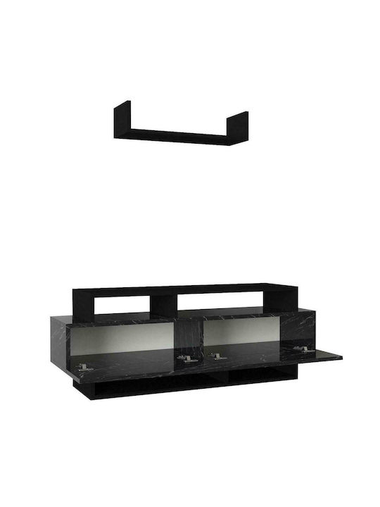 TV-Ständer Sarakino Schwarz M120xP30xH44cm
