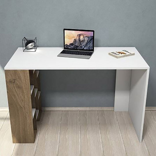 Schreibtisch Ricolo Holz White / Walnut 120x60x75cm