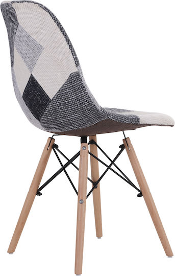 Corylous Dining Room Fabric Chair Gray 51x46x82cm