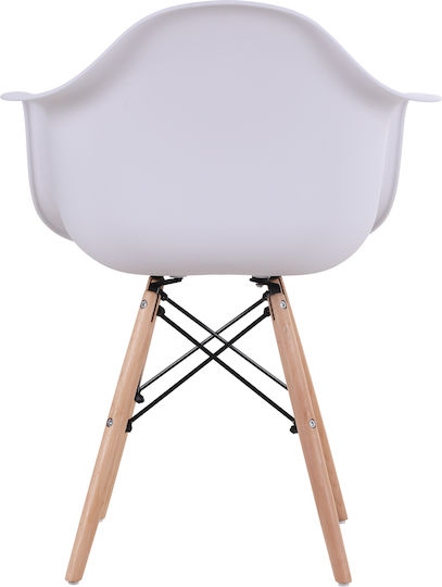 Corylus Dining Room Polypropylene Armchair White 60x60x80cm