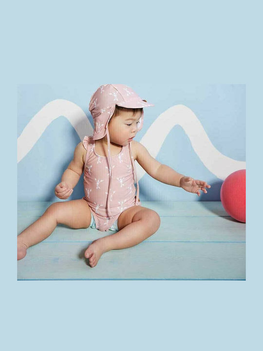 Fresk Kids' Hat Jockey Fabric Sunscreen Pink