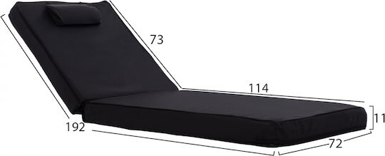 Freebox Възглавница за Шезлонг Черен 192x72см. FB911237.05T
