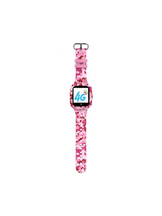Wonlex 4G Kinder Smartwatch mit GPS und Kautschuk/Plastik Armband Rosa