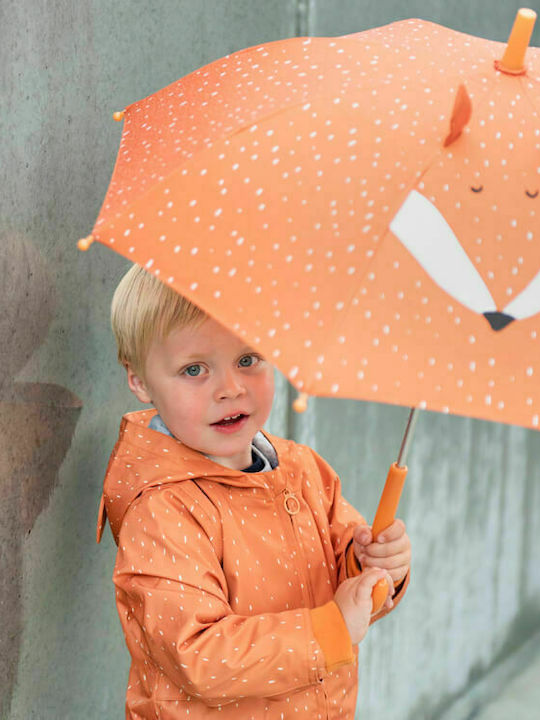 Trixie Kids Curved Handle Umbrella Mr Lion with Diameter 70cm Yellow