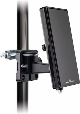Powertech PT-1005 Innenbereich TV-Antenne (Stromversorgung erforderlich) in Schwarz Farbe Verbindung mit Koaxialkabel