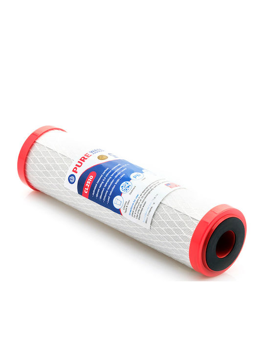 Purewater Countertop and Under Sink Water Filter Replacement made of Activated Carbon 10" 0.5 μm