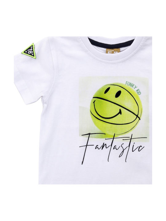 Funky Kinder-T-Shirt Weiß