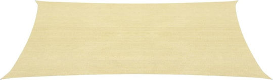 vidaXL Rectangular Shade Sail Beige With Hoop 2.5x3.5m 160gr/m²