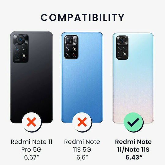 KWmobile Задна корица Силикон Страхотно розово (Redmi Note 11 / 11S 4G)