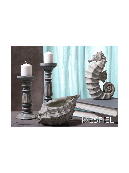 Espiel Decorative Seahorse made of Concrete Hippocampus in Beige 19x8x28cm 1pcs