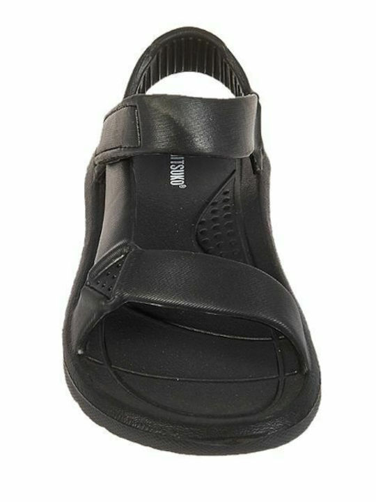 Women's Flat Sandals Sporty in Black Color