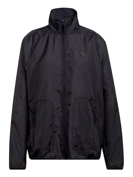 Originals Women's Running Short Sports Jacket Windproof for Spring or Autumn Black