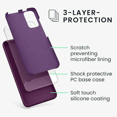 KWmobile Rubberized Silicone Back Cover Bordeaux Violet (Redmi Note 11 / 11S 4G)