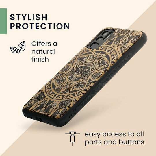 KWmobile Maya Calendar Art Back Cover Ξύλινο Light Brown / Black (Redmi Note 10 5G / Poco M3 Pro)