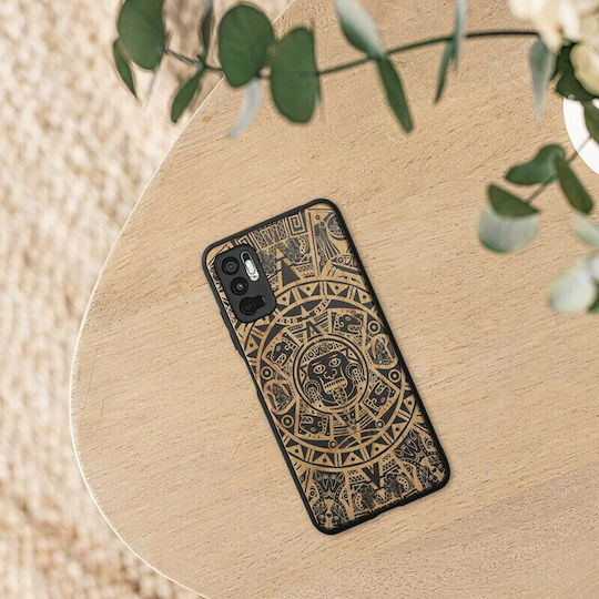 KWmobile Maya Calendar Art Back Cover Ξύλινο Light Brown / Black (Redmi Note 10 5G / Poco M3 Pro)