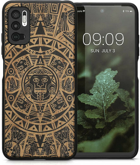 KWmobile Maya Calendar Art Back Cover Ξύλινο Light Brown / Black (Redmi Note 10 5G / Poco M3 Pro)