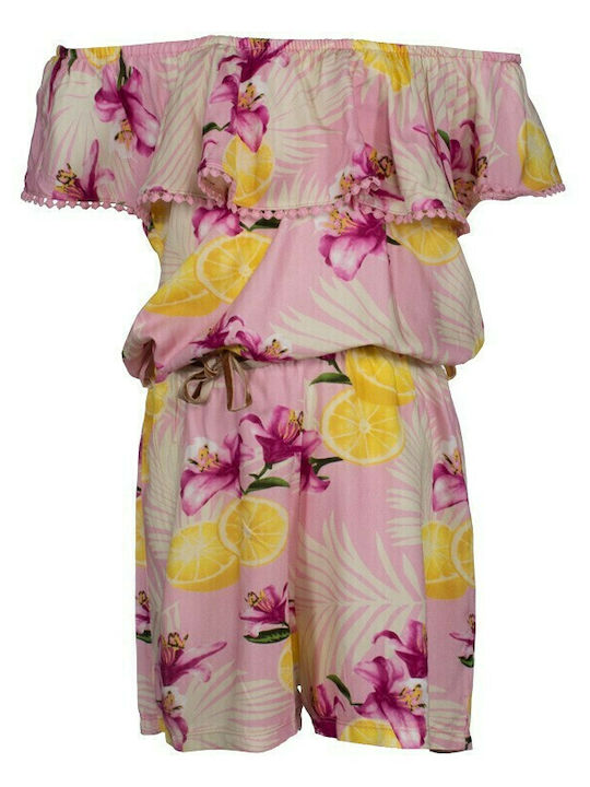 Evita Kids' Fabric Jumpsuit Shorts/Bermudas Pink