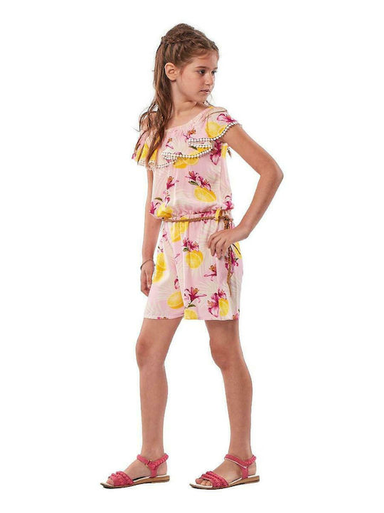 Kids' Fabric Jumpsuit Shorts/Bermudas Beige