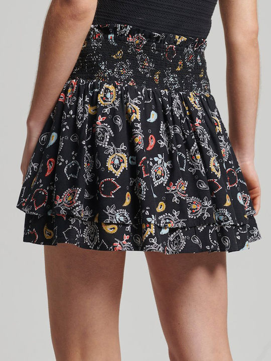 Superdry Ψηλόμεση Mini Φούστα σε Μαύρο χρώμα