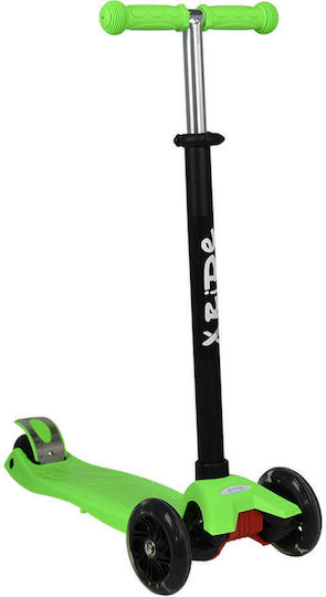 Bebe Stars Scuter Copii Pliabil X-Ride 3 în 1 3 Roți cu Scaun pentru Vârsta 3+ Ani Verde