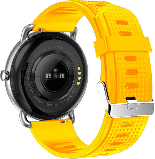 DAS.4 SG65 Smartwatch με Παλμογράφο (Black/Yellow)